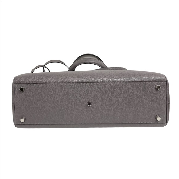 Gucci New GG Zumi Logo Horsebit Grain Leather Top Handle Purse/Grey Shoulder Bag - Picture 10 of 12